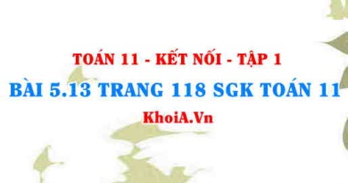 Bài 5.13 trang 118 SGK Toán 11 tập 1 Kết nối tri thức
